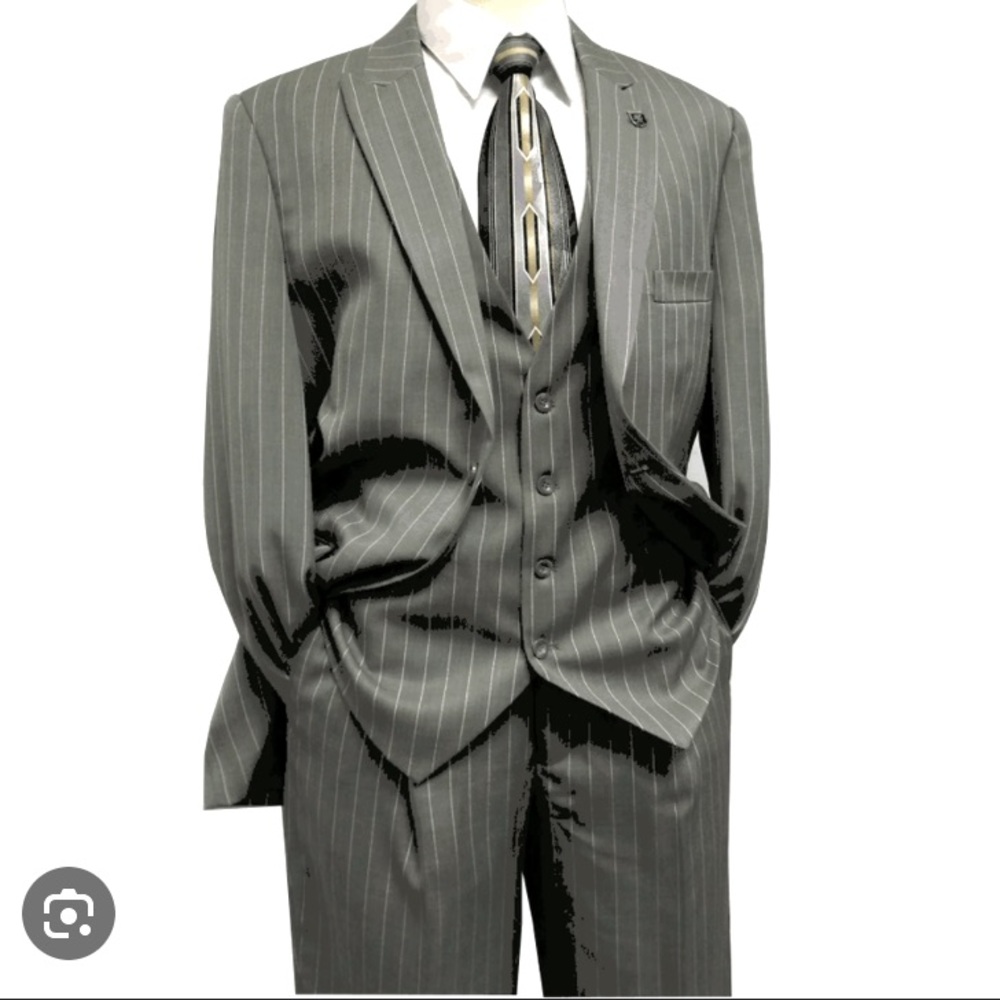 Stacy Adams 3pc pinstripe suit